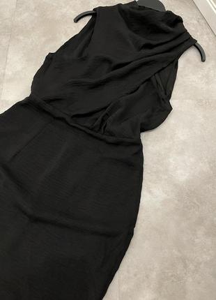Черное платье-карандаш без рукавов с хомутом asos design tall6 фото