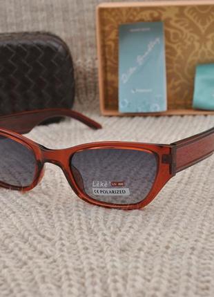 Красивые женские узкие солнцезащитные очки leke polarized кошачий глаз