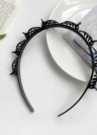 Обруч на голову hair twister headband с клипсами-заколками для укладки волос и плетения 8 кисок2 фото