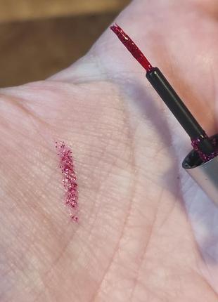 Подводка для глаз цветная яркая розовая красная блестящая