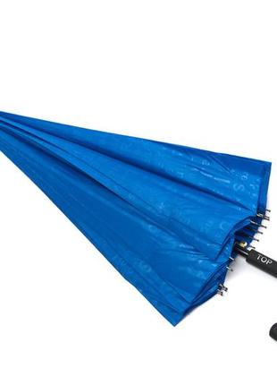 Голубой однотонный зонт с буквами на 16 спиц5 фото
