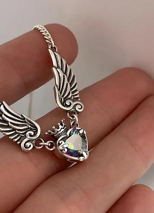 Новое стильное украшение сердечко с ангельскими крыльями 😍 3