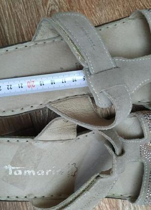 Кожанные шлепки на платформе tamaris5 фото