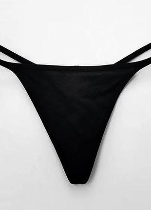 Плавки трусики бикини стринги черные с цепочкой надпись sexy3 фото
