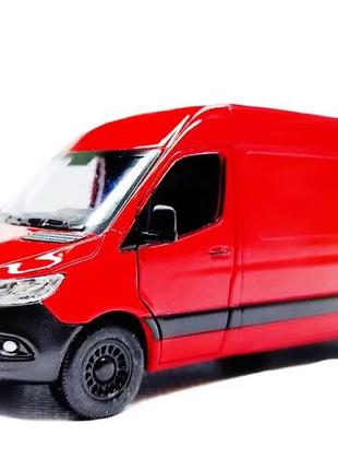 Машинка kinsmart "mercedes-benz sprinter" червоний kt5426w-1