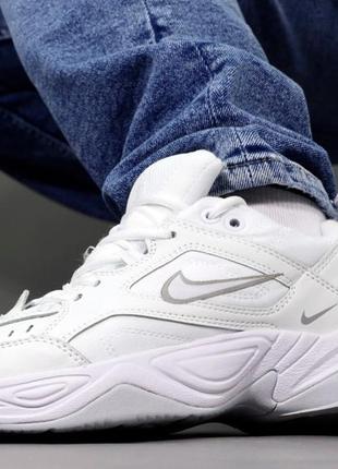 Кросівки шкіряні nike m2k tekno white  (найк м2к текно білого кольору(36-44)406 фото