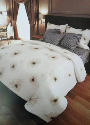 Евро комплект постельного белья одуванчики полоски абстракция бязь голд люкс виталина 200х220
