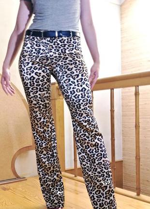 Сексуальні брюки-кльош (леопардовий принт)