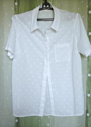 Белоснежная батистовая рубашка, блузка, 100% хлопок4 фото