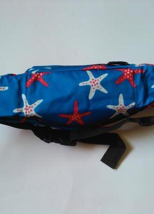 Новая бананка, барыжка, сумка на пояс, напоясная сумка, поясная сумка морские звезды7 фото