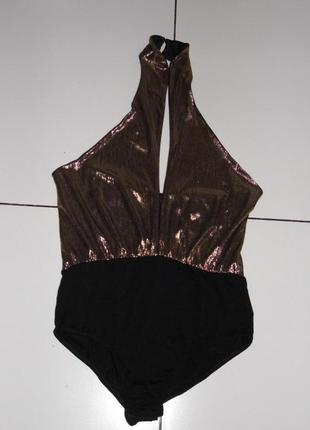 Женский модный боди с открытыми плечами и спиной - boohoo uk 10 - сток!!!англия