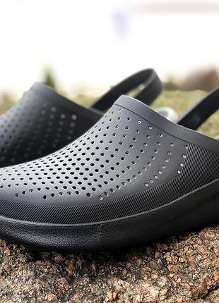 Крокси сабо crocs literide black/black чоловічі1 фото