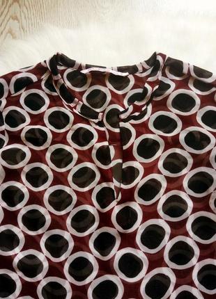 Цветная блуза шифон с баской вырезом длинный рукав черная бордо белая кроп топ3 фото