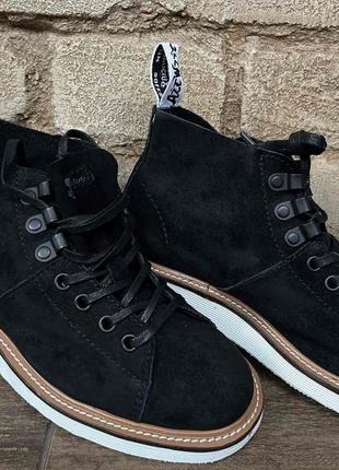 1, черные замшевые ботинки др, мартенс dr. martens lesley размер eu 36 23.5 cм оригинал