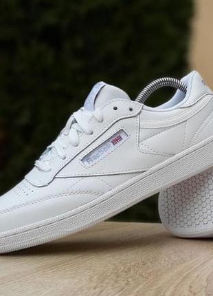 1,  белые кроссовки рибок reebok club c 85  размер us 4 - 23 см оригинал6 фото