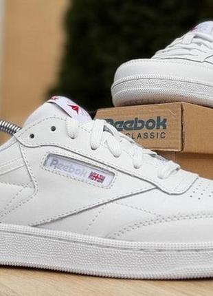 1,  белые кроссовки рибок reebok club c 85  размер us 4 - 23 см оригинал7 фото