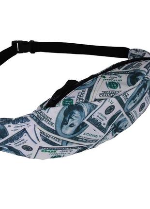 Новая оригинальная бананка, барыжка, сумка на пояс, поясная сумка доллары купюры