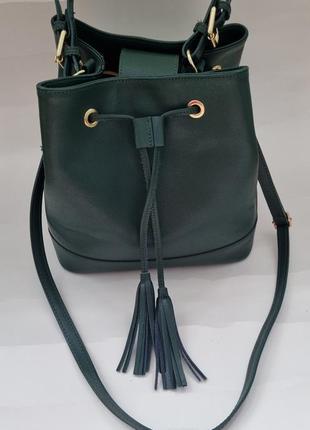 Кожаная сумка бочонок, кожаная сумка ведро, сумка на плечо, через плечо, сумка из натуральной кожи италия.7 фото