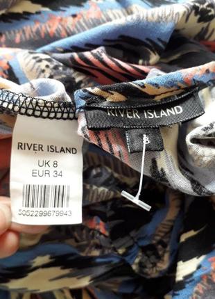 River island в пол летнее платье сарафан в принт с воланом повседневное коктейльное4 фото