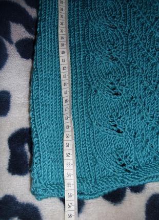 Вязаный ажурный пуловер4 фото