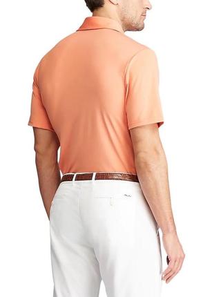 Оригинальная футболка поло rlx ralph lauren solid airflow performance polo shirt peach/white7 фото