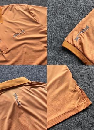 Оригинальная футболка поло rlx ralph lauren solid airflow performance polo shirt peach/white8 фото