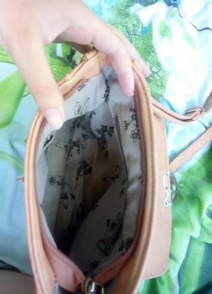 Очень красивая сумка сумочка через плечо персик персиковая нежная милая модная2 фото