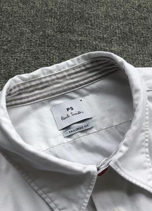 Белоснежная рубашка paul smith tailored fit pocket shirt white8 фото