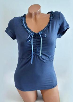 Дешево. красива футболка, колір денім. нова, р. 42-44