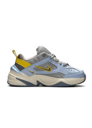 Жіночі кросівки nike m2k tekno blue yellow #найк1 фото