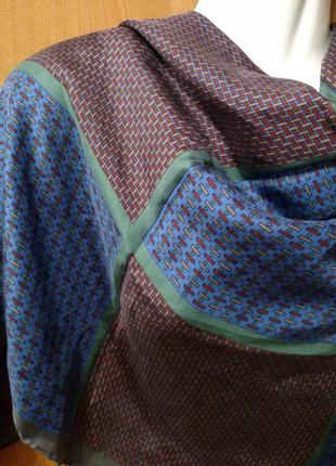 Красивый брендовый шелковый платок fisba stoffels, швейцария, оригинал