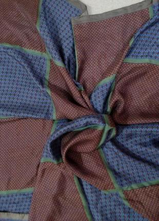 Красивый брендовый шелковый платок fisba stoffels, швейцария, оригинал5 фото