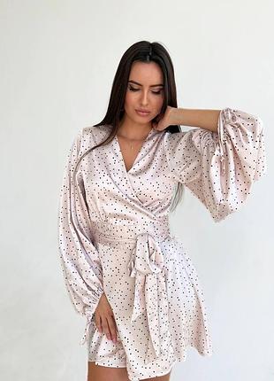 Шовкова сукня на запах