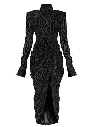 Розпродаж плаття prettylittlething міді asos з драпіруванням3 фото