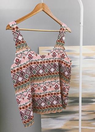 Шифоновий топ блуза блузка з красивою обробкою майка