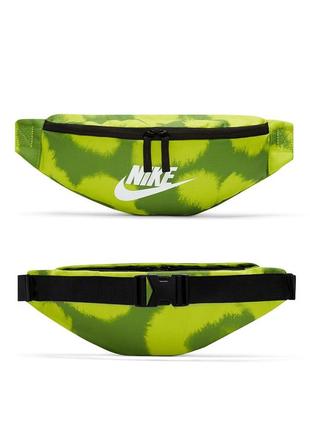 Nike nk heritage waistpck - neo dye green do6801-321 сумка на пояс плечо бананка унисекс оригинал