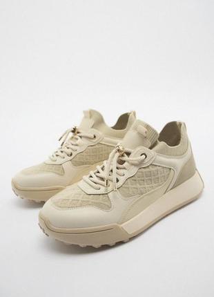 Бежеві кросівки zara