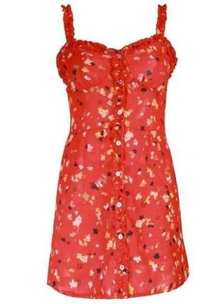 Винтажная мини-платье с цветочным принтом

с вшитым пуш-ап5 фото