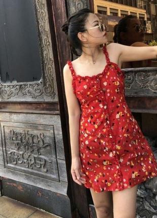 Винтажная мини-платье с цветочным принтом

с вшитым пуш-ап2 фото