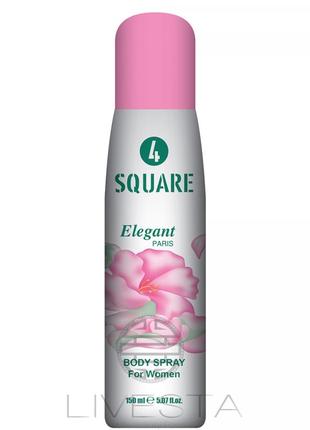 Жіночий дезодорант-спрей 4 square elegant, 150 мл