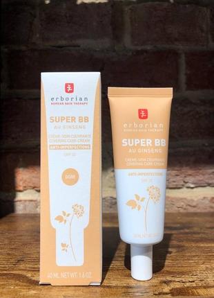 Тонирующий бб крем для лица erborian super bb cream (dore) 40 ml1 фото