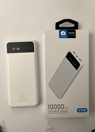 Power bank wuw y110 2usb+micro+type-c lcd display (10000mah)7 фото