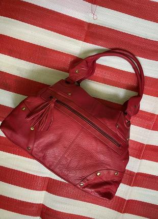 Шикарная объемная кожаная сумка tommy& kate /кожа8 фото