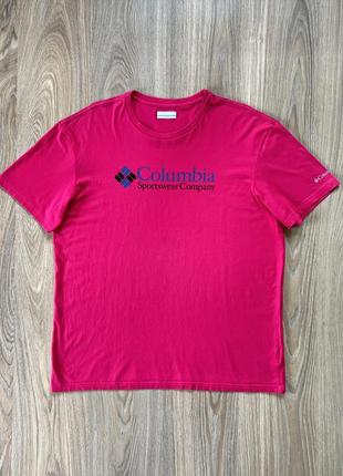 Мужская хлопковая футболка с принтом columbia