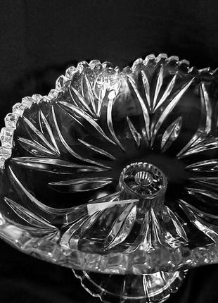Ваза кришталева для цукерок вінтажна фруктовниця