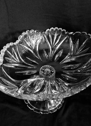 Ваза кришталева для цукерок вінтажна фруктовниця