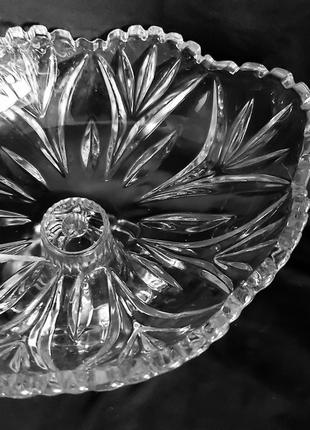 Ваза кришталева для цукерок вінтажна фруктовниця