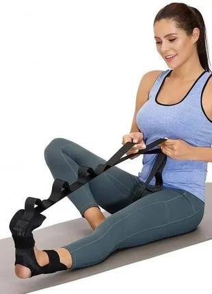 Ремінь для розтяжки 8 петель із фіксатором для стопи