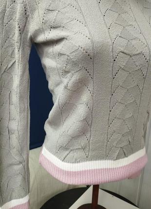 Свитер женский жакардовый гольф водолазка турция4 фото