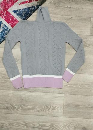 Свитер женский жакардовый гольф водолазка турция6 фото